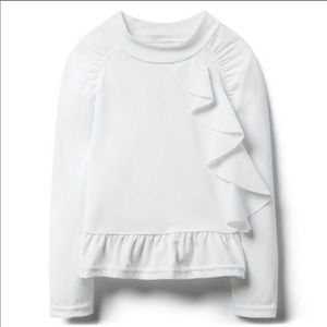 JANIE & JACK Peplum Ruffle rash guard